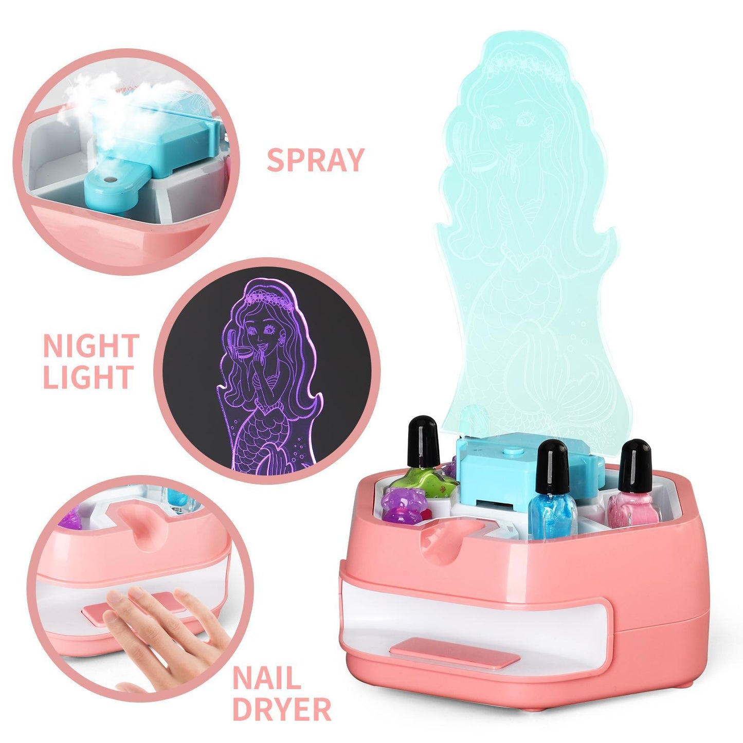 Kids Makeup And Nail Art Spray Set Toys Creative Playtime Fun Kids Fun Nail Art Perfect Holiday Gift
