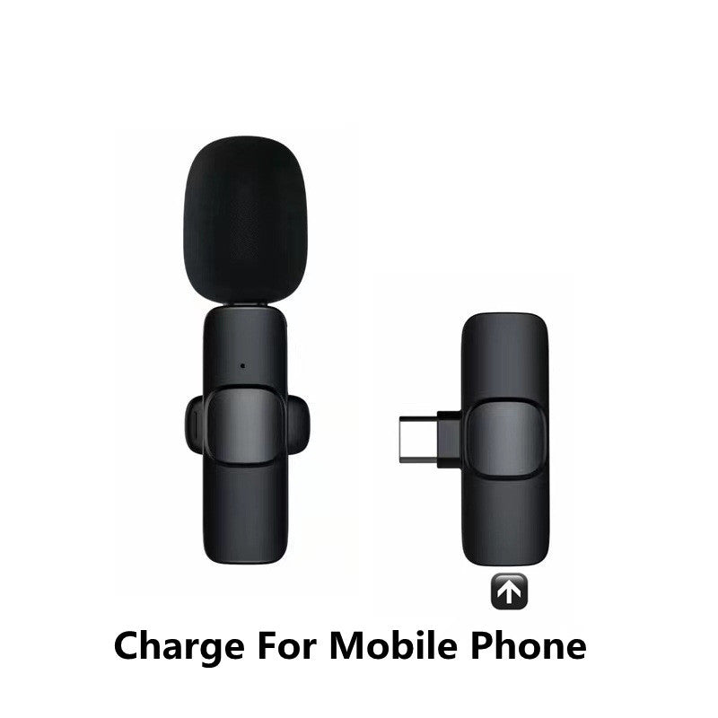 Wireless Lavalier Microphone Portable Plug And Play Audio Video Recording Mini Mic For IPhone Android Long Battery Life Live Broadcast Gaming Content Creation