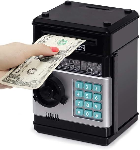 Kids Atm Saving Challenge Automatic Coin Storage Box, 1 Piece Modern Trendy Battery Powered Piggy Bank For Kids Money Saving Supplies Game Room Home Decor