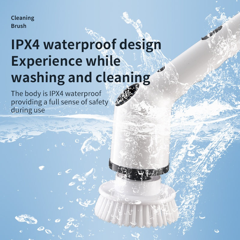 Electric Spin Scrubber - 9 Replacement Brush Heads, 3 Adjustable Sizes, 8000mAh Battery, Dual Speeds, Lightweight USB Handheld Design For Home Cleaning