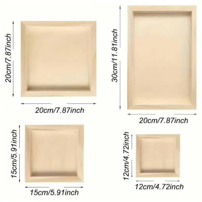 12 Square Wooden Canvas Panels With Pre-cut Holes And Reinforced Edges. Durable Natural Wood Board. Suitable For A Variety Of Paintings And DIY Crafts. Suitable For Artists And Beginners.