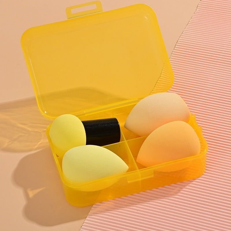 Beauty Egg Drop Gourd Diagonal Cut Powder Puff Super Soft And Snug, Makeup Egg Mushroom Head Set