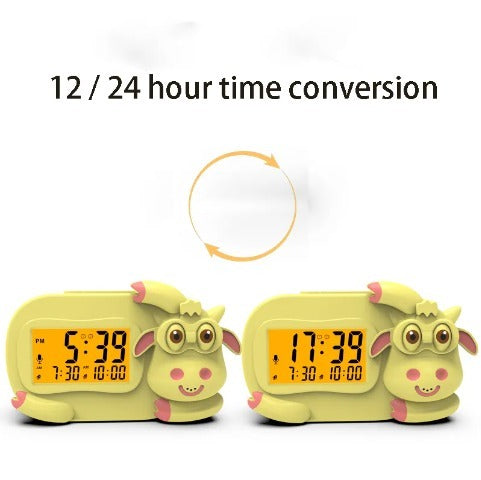 Popular Kids Calm Sleep Training Wake Up Calf Cow Alarm Clock