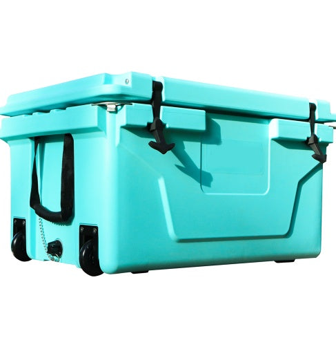 Hot Selling Blue Color 65QT Outdoor Cooler Fish Ice Chest Box 2022 Popular Camping Cooler Box