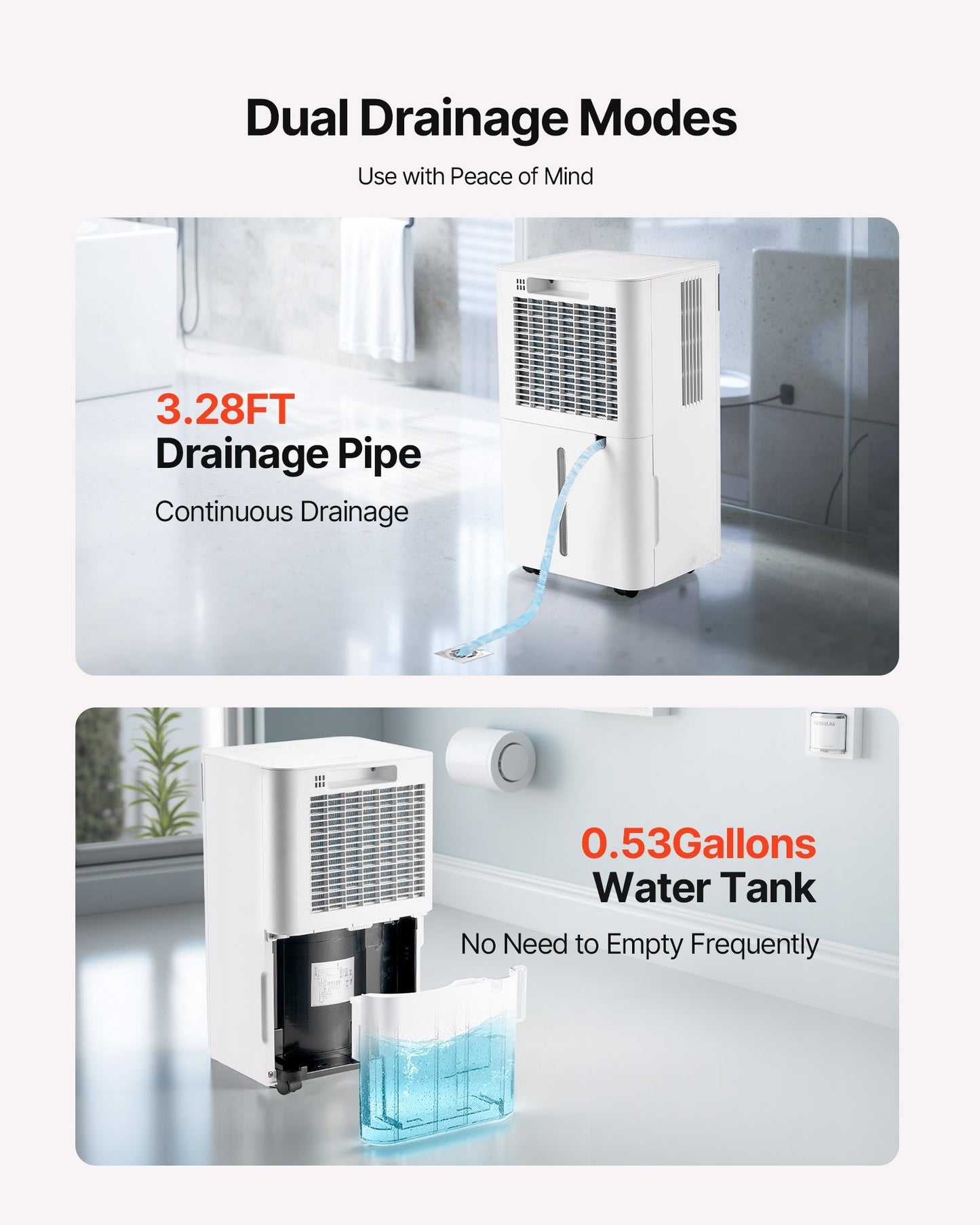 35 Pints Dehumidifier For Home And Basement Smart Humidity Low Noise For Room