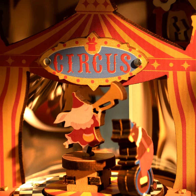 Rolife Sunset Carnival DIY Music Box 3D Wooden Puzzle