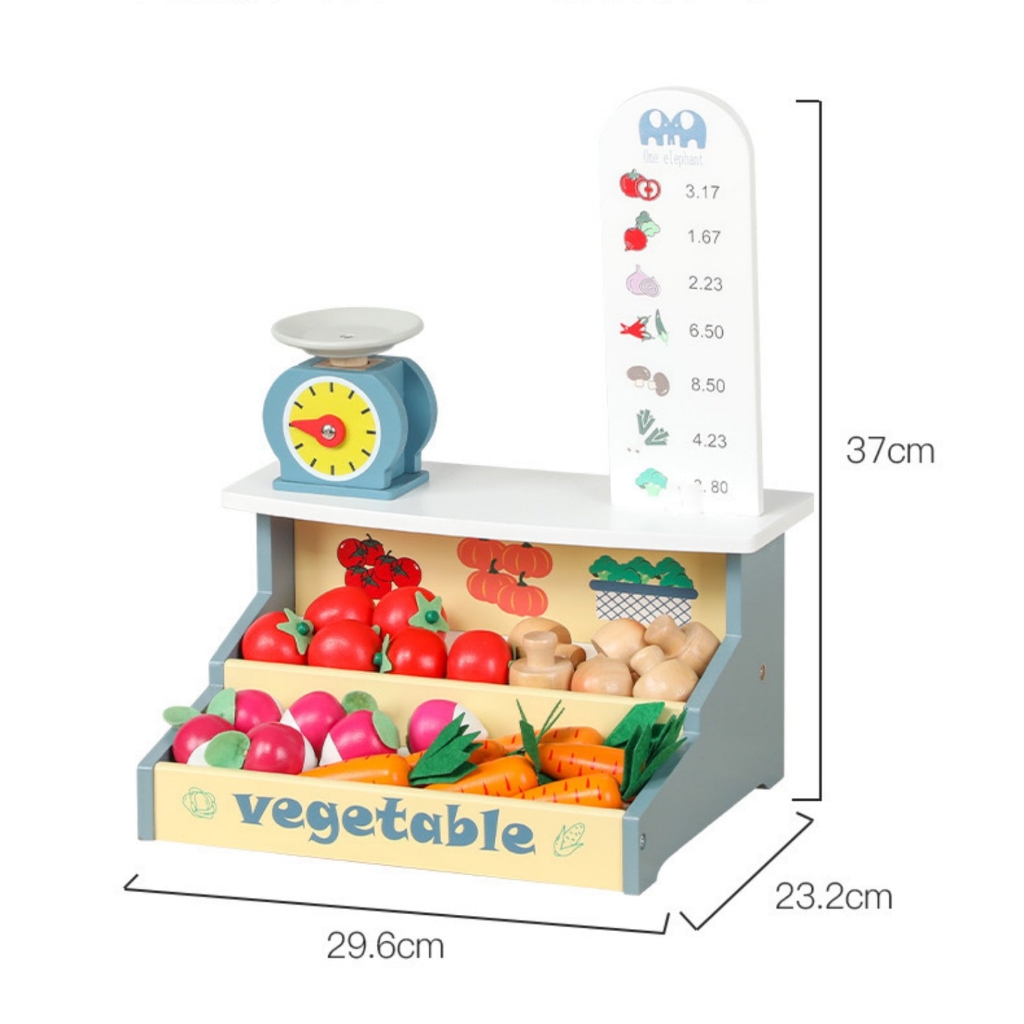 Robud Wooden Supermarket Vegetables Store Preschool Pretend Playset Toys Baby