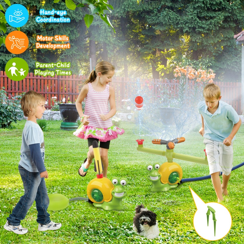 Water Sprinkler Toy For Kids Outdoor Water Toys For Yard Summer Lawn Pool Party Fun For Boys And Girls Kids Aged 3 And Above Yellow
