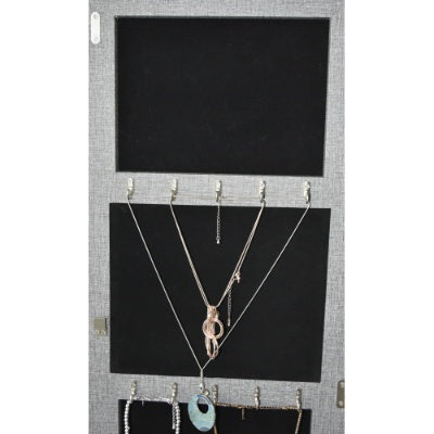 Fashion Simple Jewelry Storage Mirror Cabinet With LED Lights Can Be Hung On The Door Or Wall