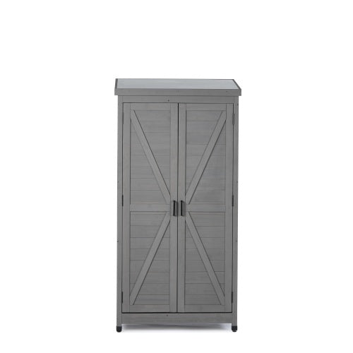 Outdoor Lockers Wood Metal Tops Outdoor Patio Garden Storage Sheds Closet