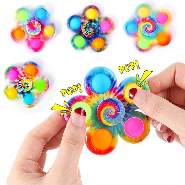 Educational Decompression Toy Fingertip Five Leaf Flower Gyroscope Sensory Stress Relief Calming Spinner