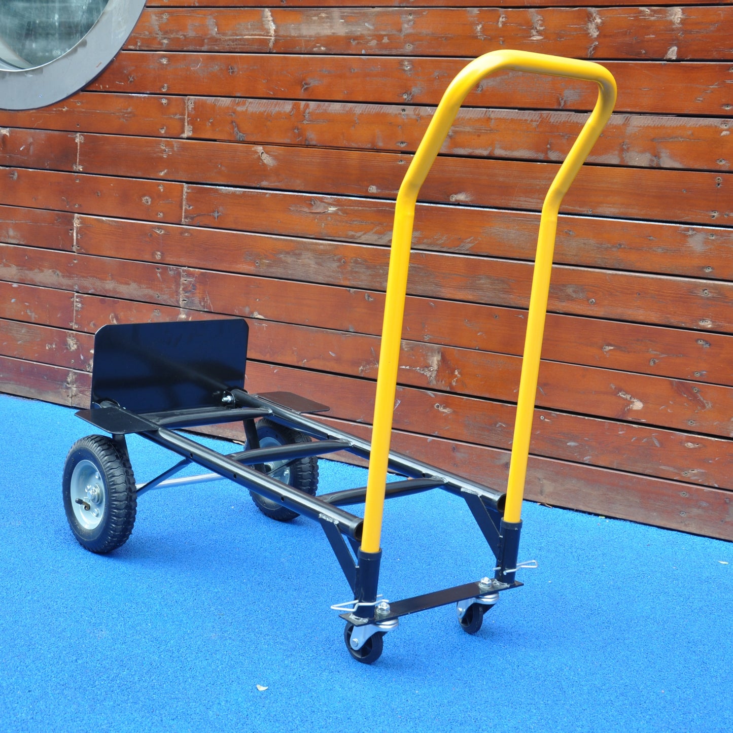 Dual Purpose Hand Truck Dolly Cart, 2 4 Wheel, Swivel Wheels, 330 Lbs Capacity