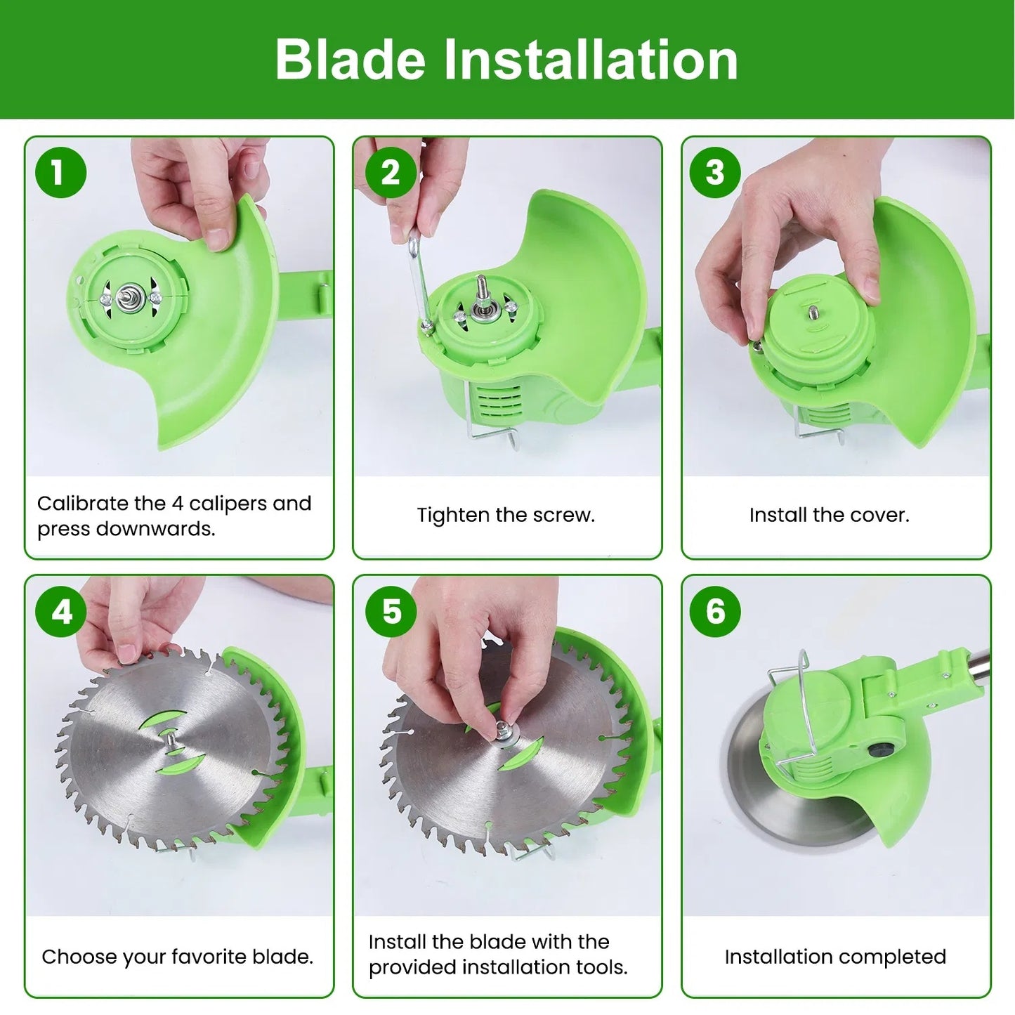 24V 300W Cordless Grass Trimmer Rechargeable Lawn Mower 18000M Min Weed Cutter With Saw Blade 2 Stainless Steel Blades 10 Plastic Blades 2 Rechargeable Batteries Goggles Gloves