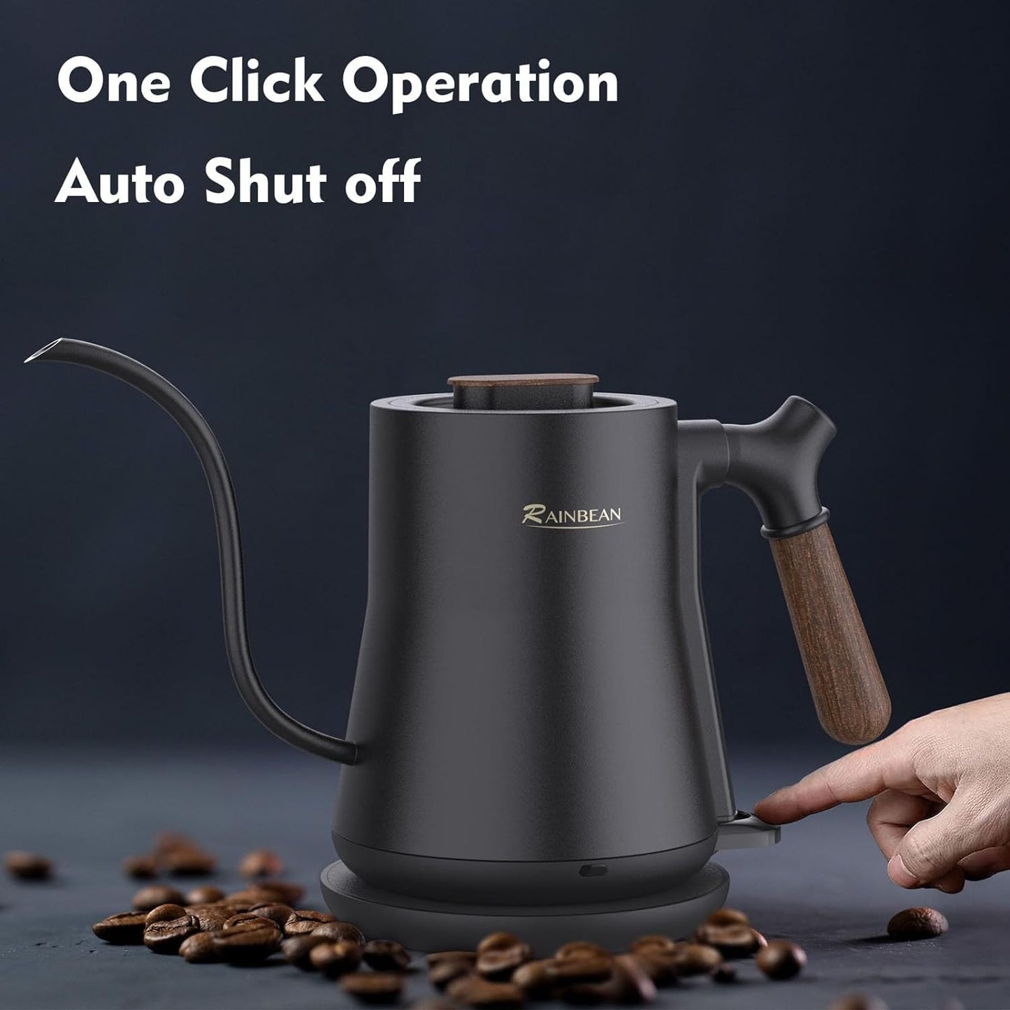 Stainless Steel Inner Electric Kettle Coffee, Hot Water Tea, With Leak Proof Design, Rapid Heating, Auto Shutoff, Gooseneck