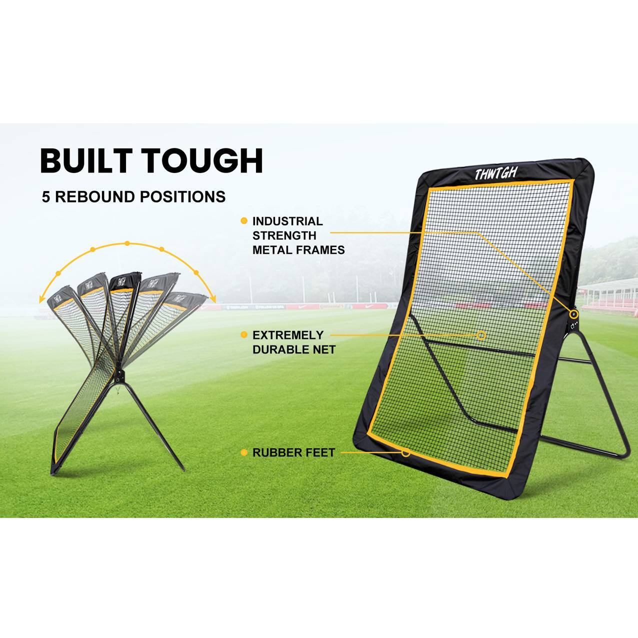 5x7 Ft Volleyball Lacrosse Ball Rebounder Basketball Volleyball Bounce Back Net