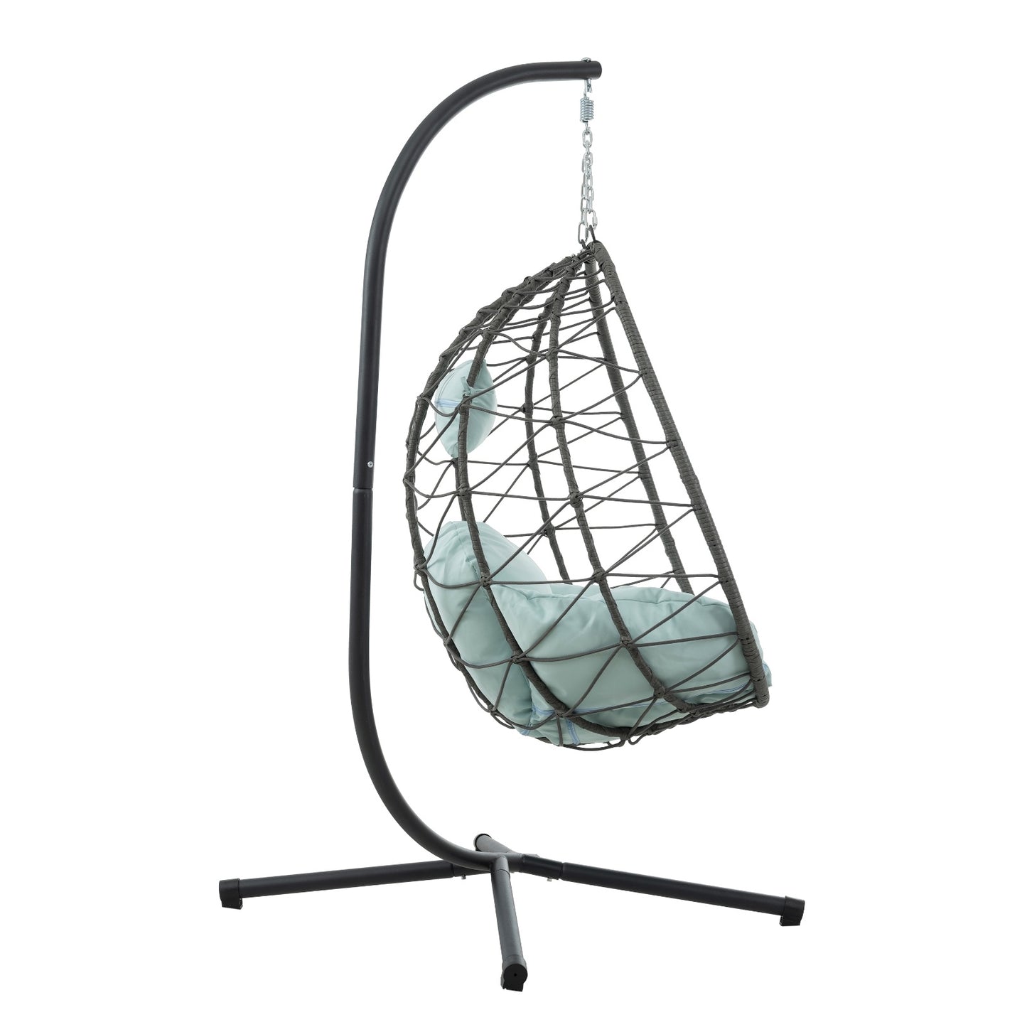 Egg Chair With Stand Indoor Outdoor Swing Patio Wicker Hanging Basket