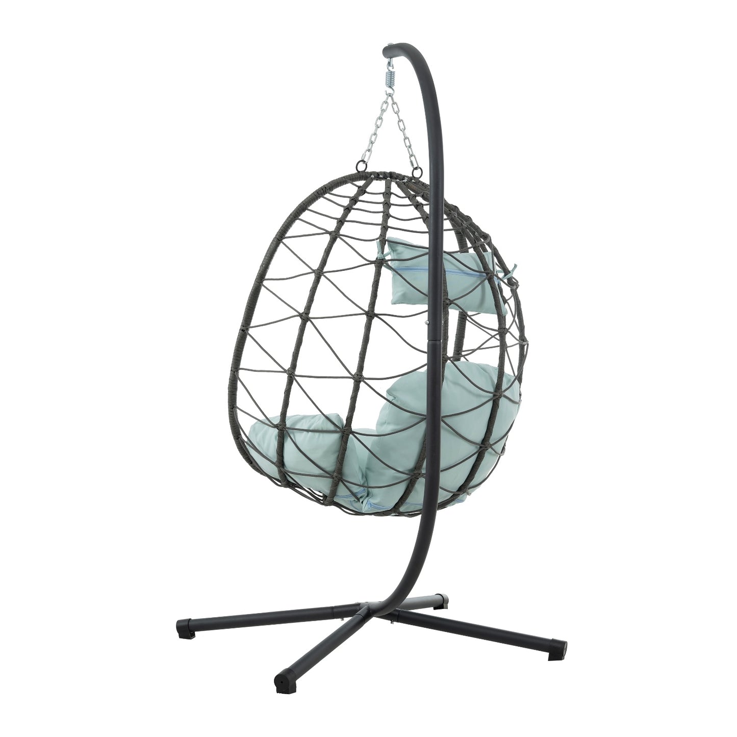 Egg Chair With Stand Indoor Outdoor Swing Patio Wicker Hanging Basket