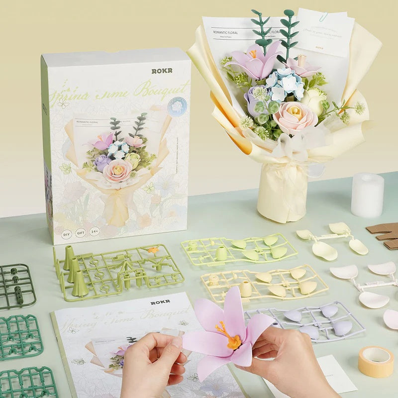 ROKR Spring Time Flowers Bouquet DIY 3D Puzzle Easter Gift Decor Floral Art