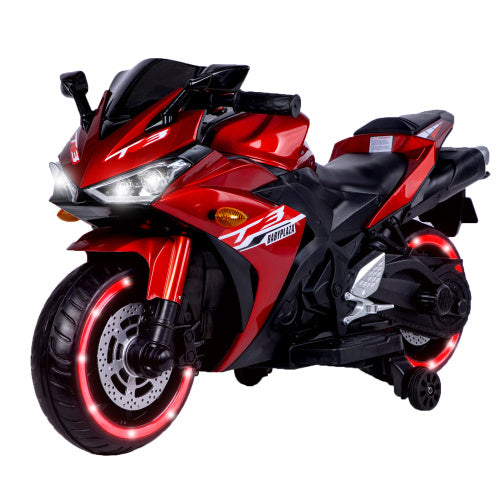 Kids Motorcycle,12V Motorcycle For Kids 3 4 5 6 Years Boys Girls 12v7ah Kids Motorcycle Ride On Toy With Training Wheels Manual Throttle Drive By Hand Lighting Wheels