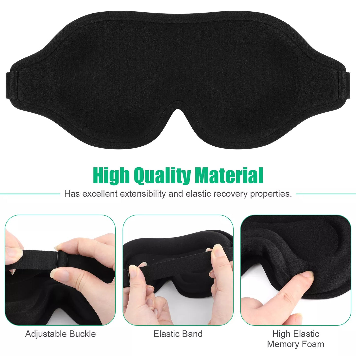 3D Travel Silk Eye Mask Sleeping Soft Padded Shade Cover Rest Relax Blindfold Night Sleeping Mask Cover Eye