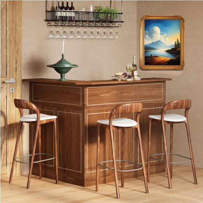 Bar Cabinet L-Shaped Home Bar Table