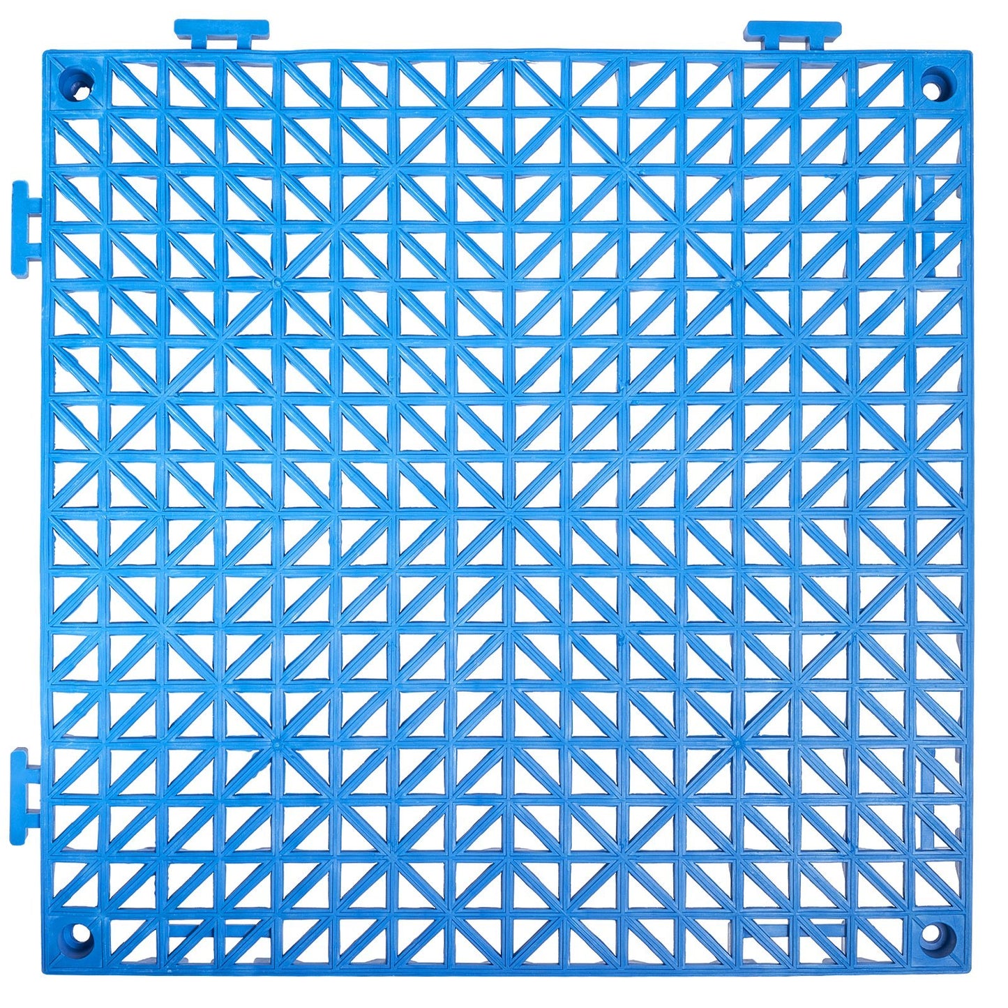 VEVOR Interlocking Tile 50PCS Blue, Drainage Tiles Splicing, PVC Interlocking Drainage Floor Tiles, Non-Slip Drainage Holes For Restroom, Bathroom, Kitchen, Pool, Wet Areas