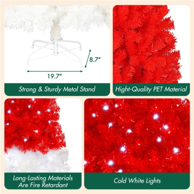 6FT Artificial Christmas Tree With LED Light