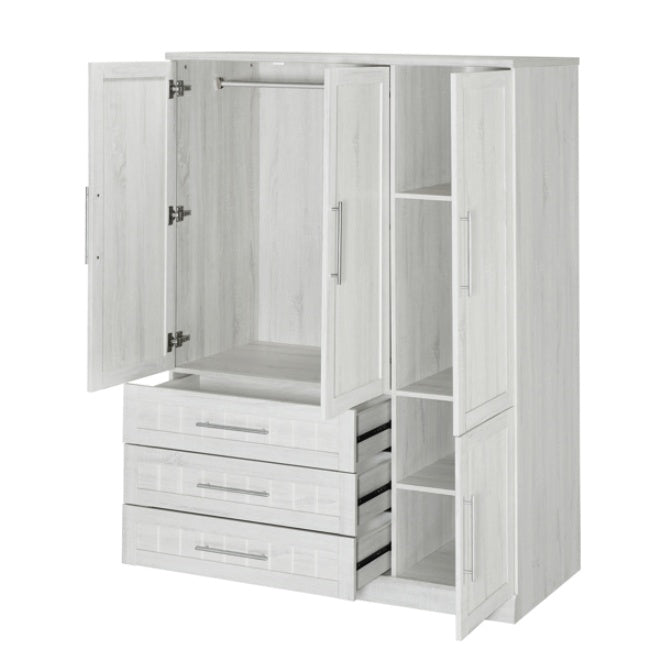 4 Door Wardrobe Armoire Closet With 3 Drawers