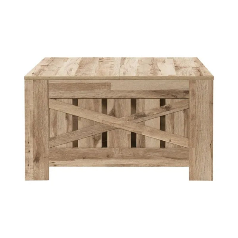 31.5 In. Black Oak Square Wood Coffee Table