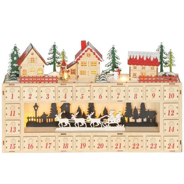 Christmas Advent Calendar Village Wooden House Type