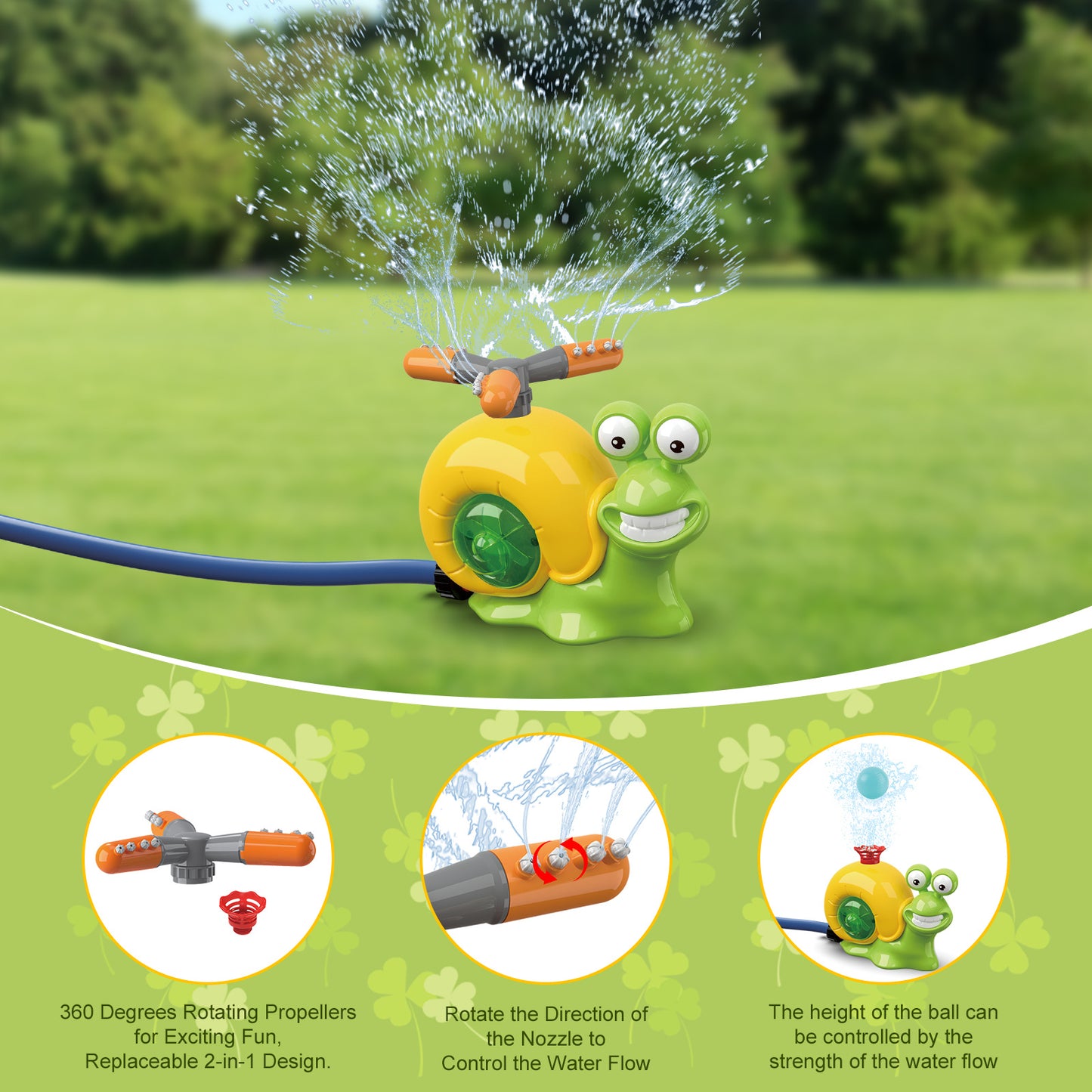 Water Sprinkler Toy For Kids Outdoor Water Toys For Yard Summer Lawn Pool Party Fun For Boys And Girls Kids Aged 3 And Above Yellow