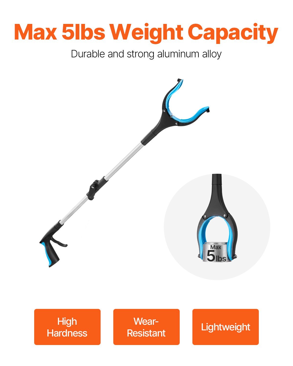Grabber Reacher Tool, 2-Pack Foldable Reacher Grabber Pickup Tool With 360 Rotating Jaw & Magnets, Grabber Tool Heavy Duty