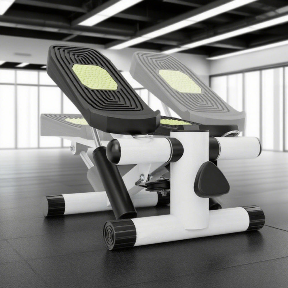 Mini Stepper With Resistance Bands And Adjustable Height For Exercise At Home