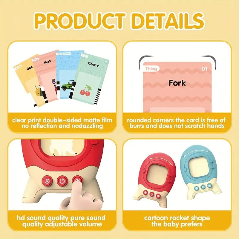 Toddler Toys Talking Flash Cards For 1 2 3 4 5 6 Year Old Boys And Girls, Autism Sensory Toys For Autistic Children, Learning Educational Montessori Speech Therapy 224 Sight Words Kids Gifts