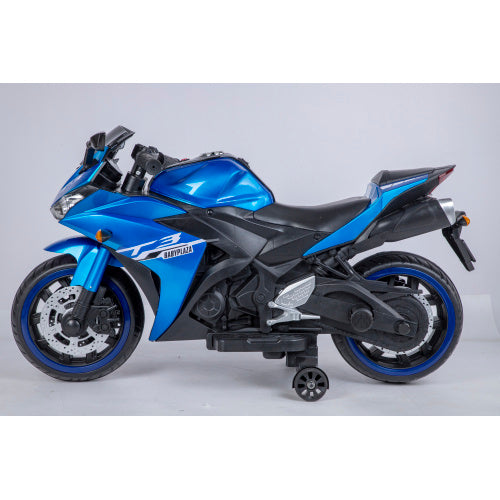 Ride On Blue Black Children's Motorcycle 12V