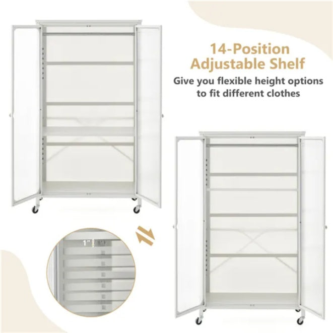 Modern Mobile Closet Armoire