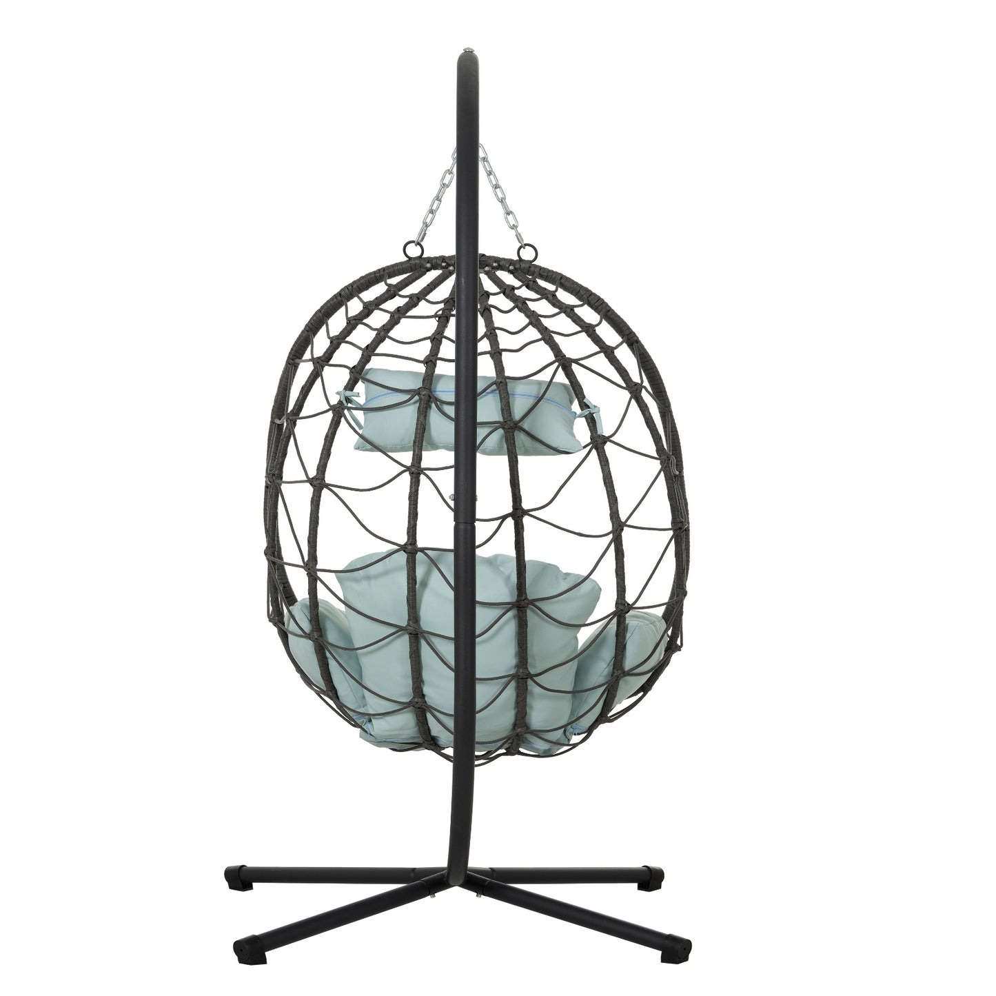 Egg Chair With Stand Indoor Outdoor Swing Patio Wicker Hanging Basket