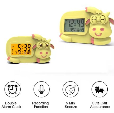 Popular Kids Calm Sleep Training Wake Up Calf Cow Alarm Clock