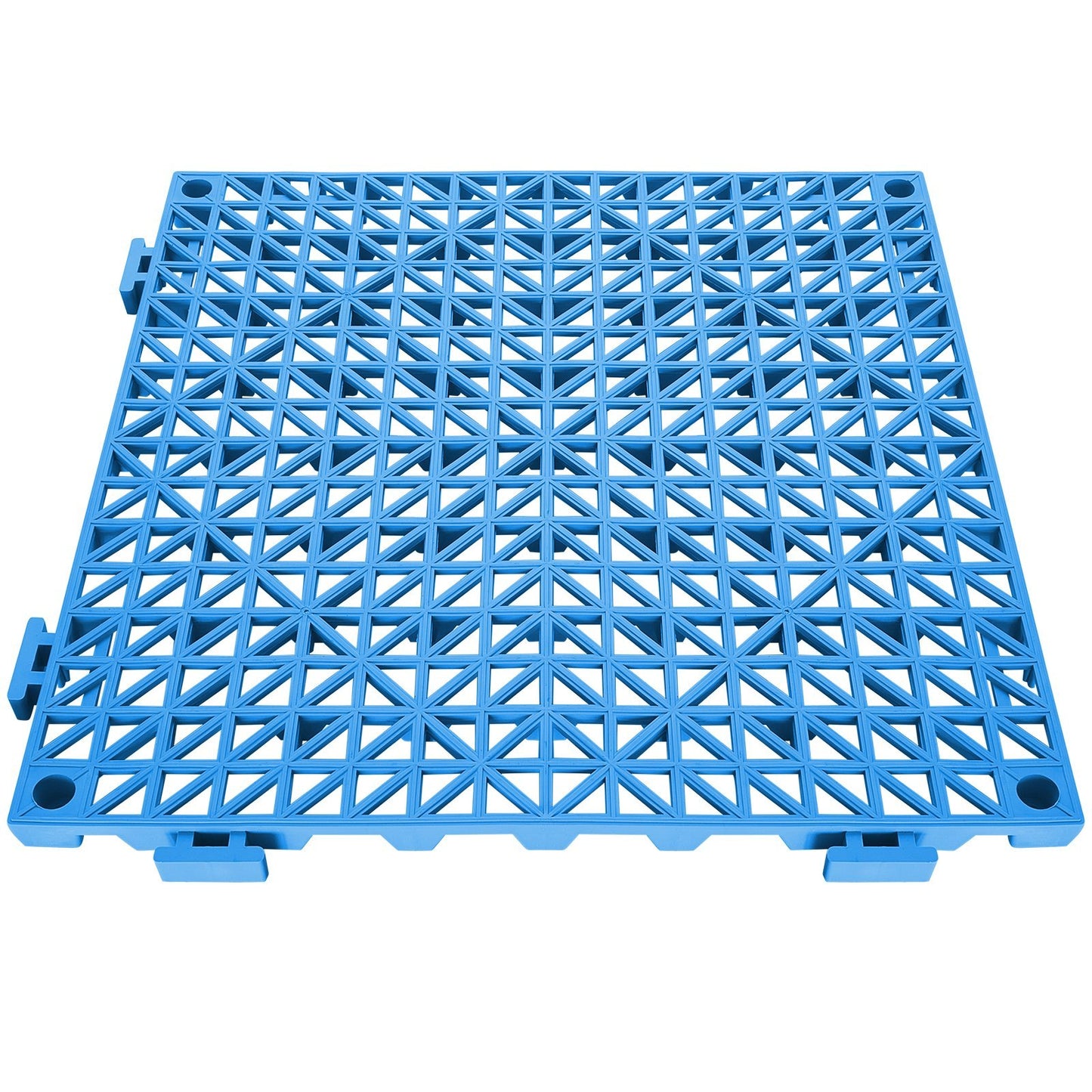 VEVOR Interlocking Tile 50PCS Blue, Drainage Tiles Splicing, PVC Interlocking Drainage Floor Tiles, Non-Slip Drainage Holes For Restroom, Bathroom, Kitchen, Pool, Wet Areas