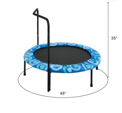 Foldable Children's Trampoline Recreational Outdoor And Indoor Games For Kids Age 3 - 7