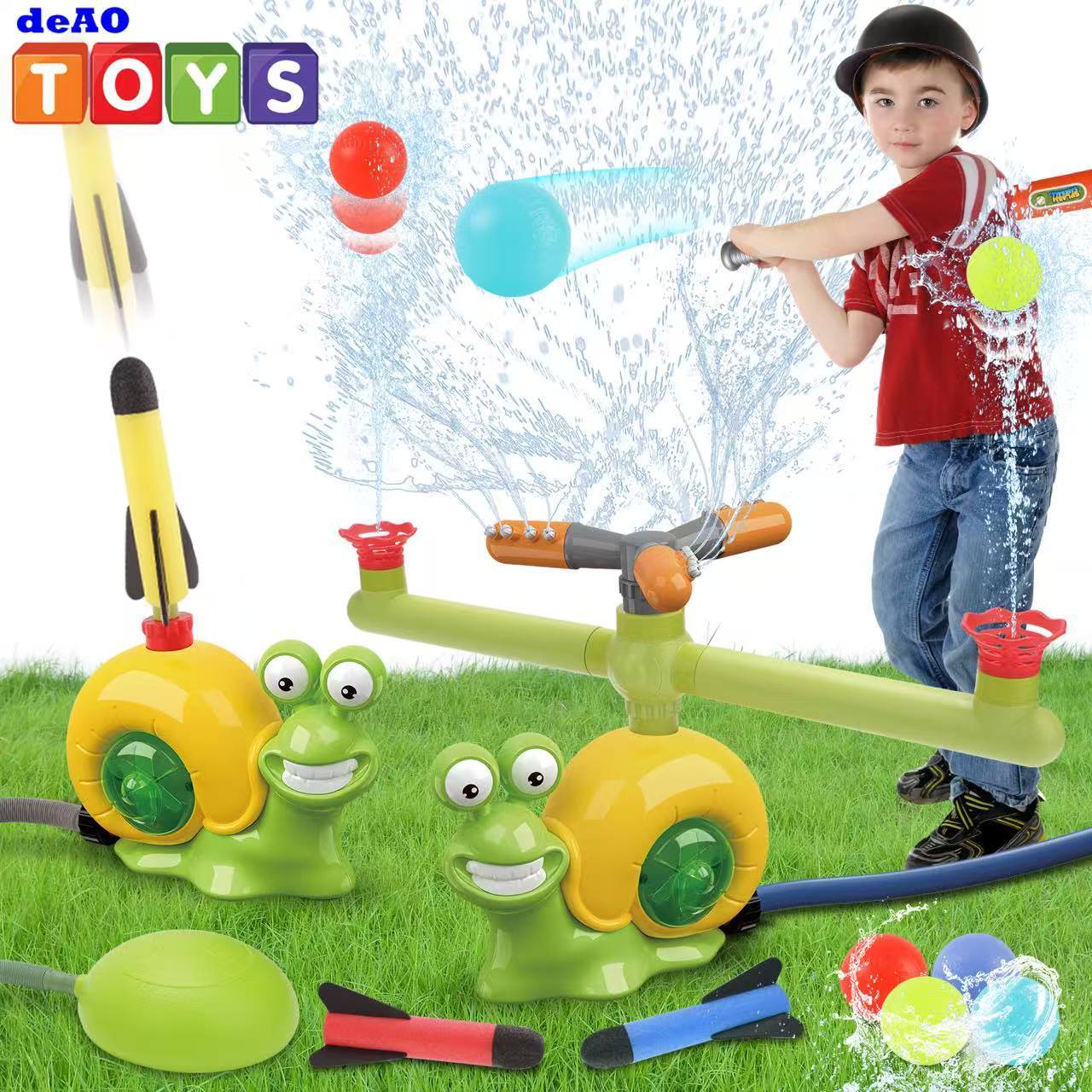 Water Sprinkler Toy For Kids Outdoor Water Toys For Yard Summer Lawn Pool Party Fun For Boys And Girls Kids Aged 3 And Above Yellow