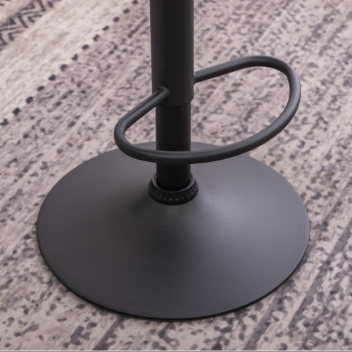 Swivel Barstool With Chrome Base Masaccio Weathered Upholstery Airlift Adjustable, Set Of 2, Brown