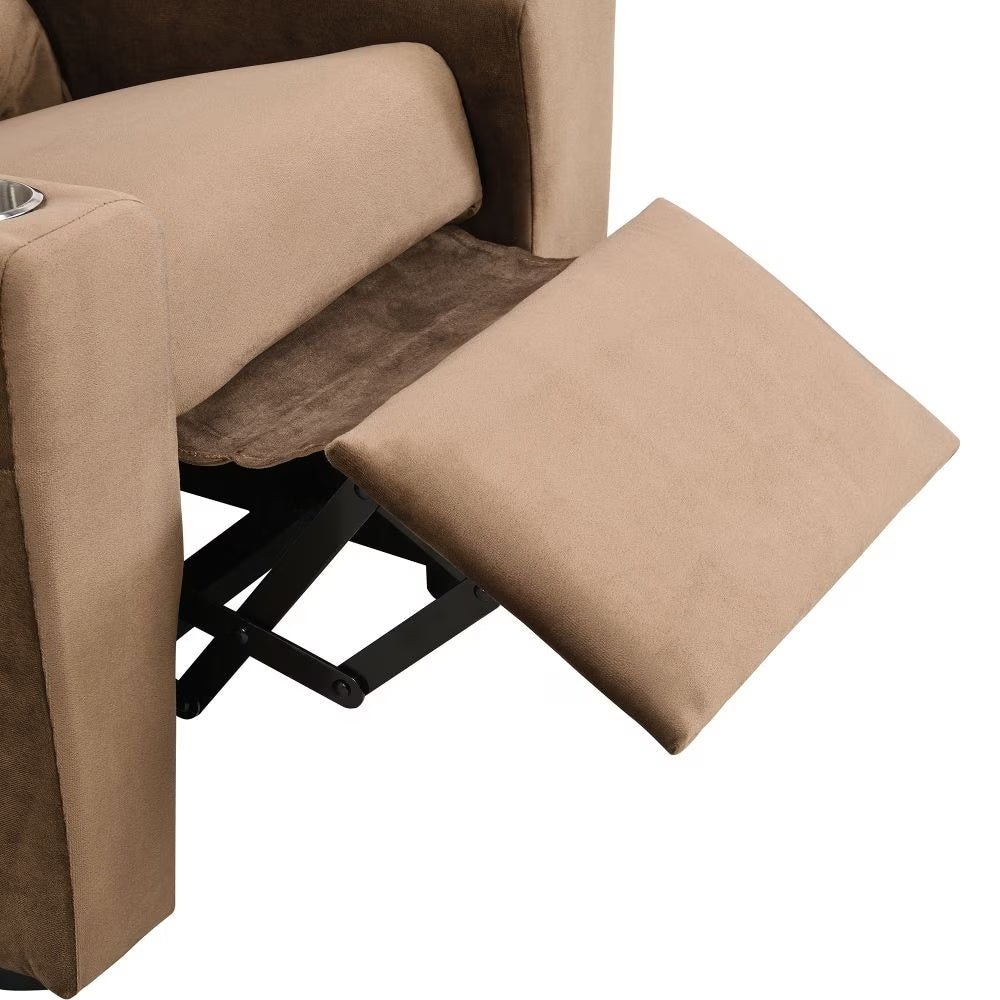 Kids Upholstered Recliner Couch With One Cup Holder