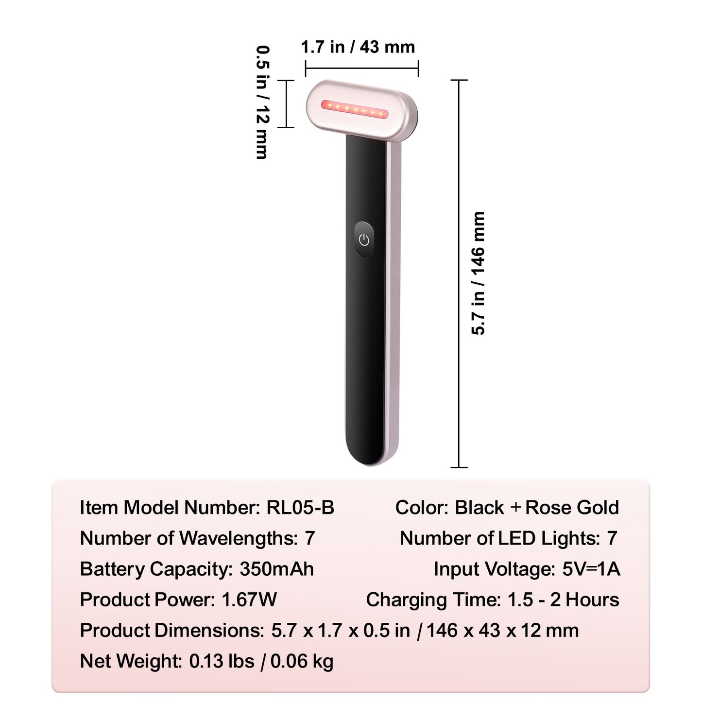 3 in 1 Red Light Therapy Wand For Face, 7Color LED Facial Wand Red Light Therapy Device With Heatig Therapy Microcurrent Vibrating Massage, Portable LED Beauty Wand For Face, Neck