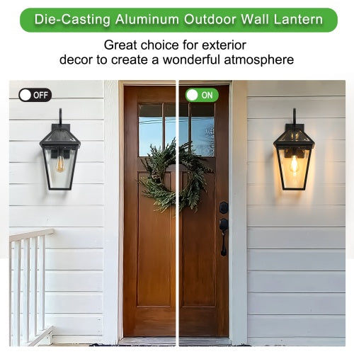 Modern Outdoor Waterproof Wall Lights Support Many Types of Bulbs 2 Packs