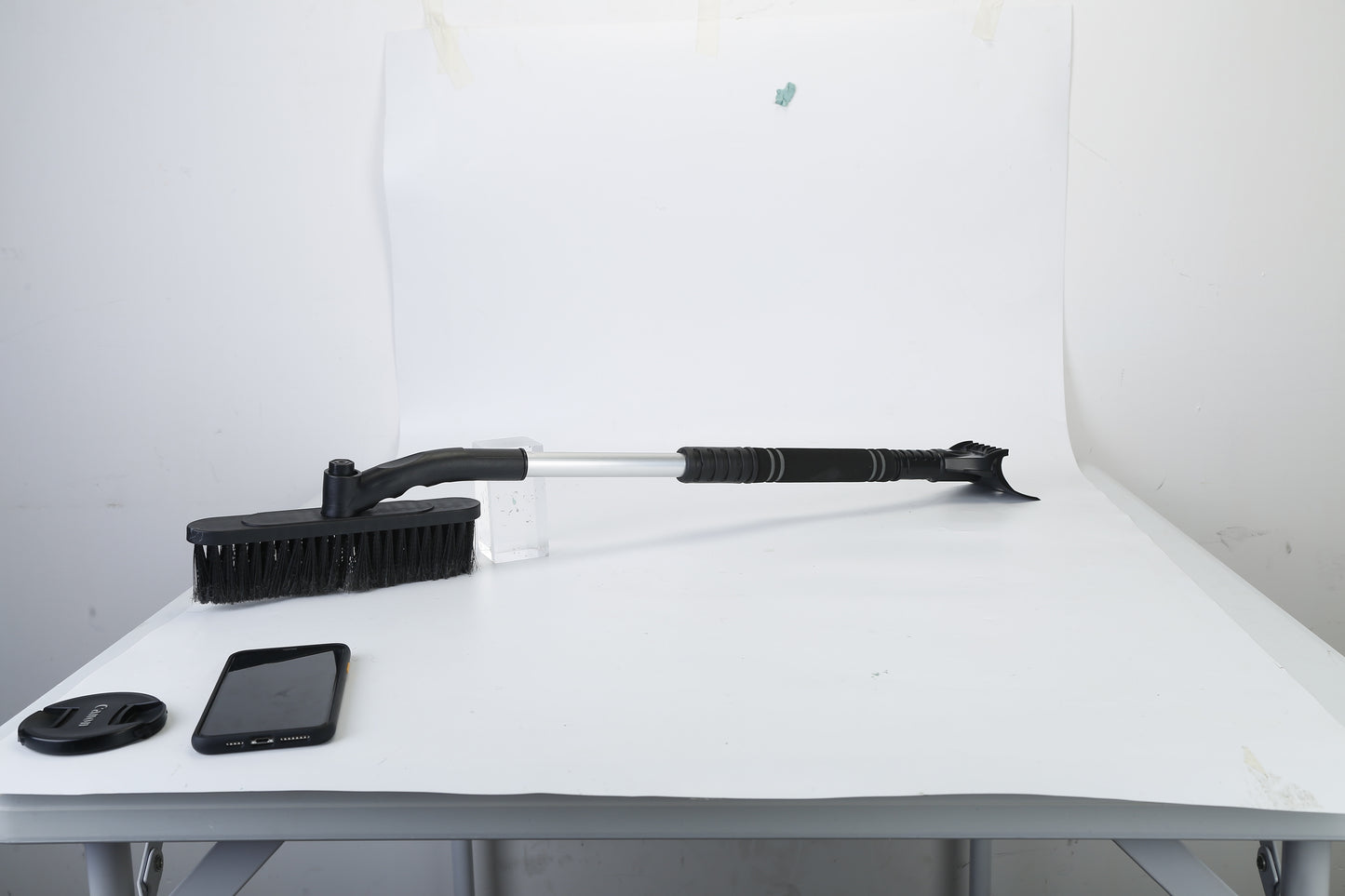 3 Color Options - 1Pc 3 In 1 Windshield Ice Scraper Extendable Car Snow Removal Tool Telescoping Car Broom Snow Shovel Automobile Frost Removal