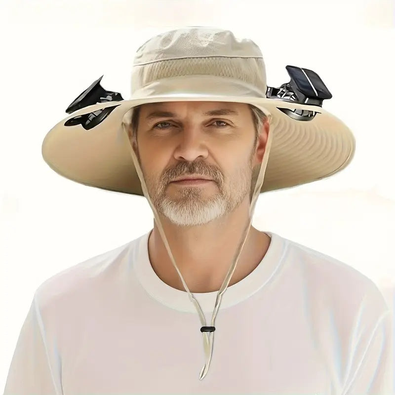 Solar Cooling Hat With Built-in USB Fan - For Outdoor Camping, Beach, And Construction - Lightweight And Breathable Sun Protection Hat For Men And Women - High-quality Outdoor Solar Fan Hat, Essential
