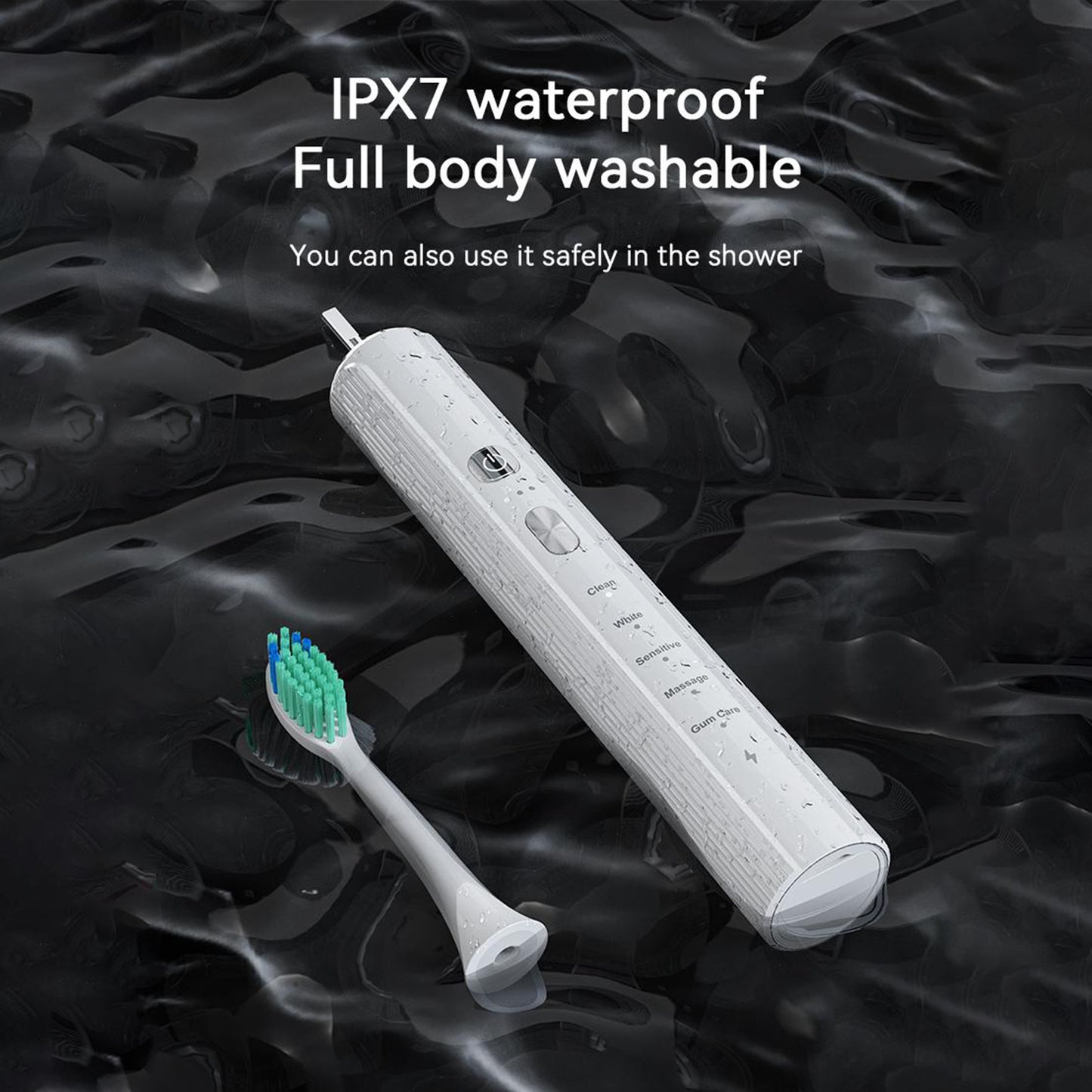 Aquasonic Black Series Ultra Whitening Toothbrush ADA Approved Electric Toothbrush 8 Brush Heads And Travel Case, 40,000 VPM Electric Motor And Wireless Charging, 4 Modes With Smart Timer