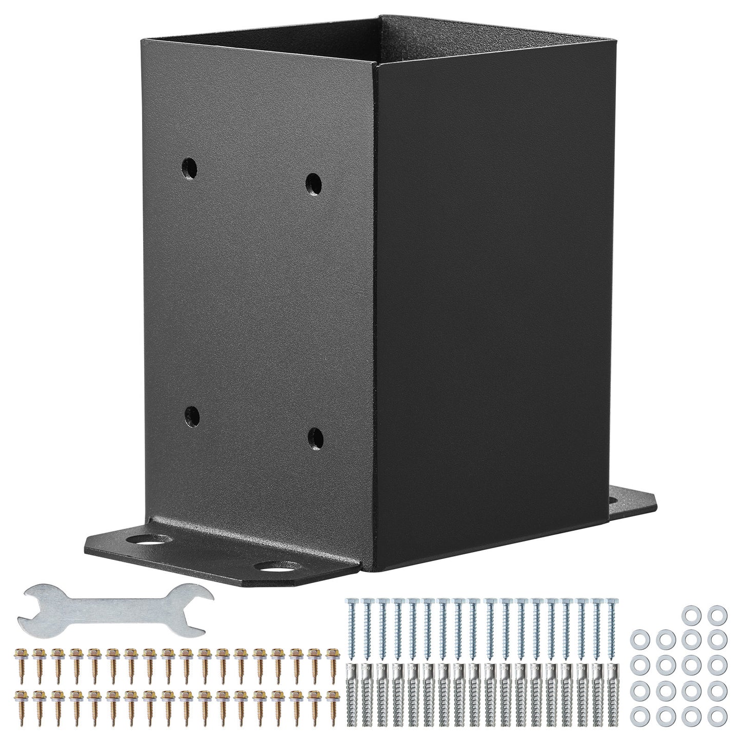 VEVOR 4 Pack 4x4 Post Base Brackets Heavy Duty Wood Post Fence Post Anchor