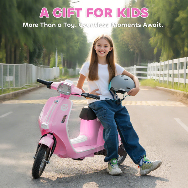 Pink Kids Electric Motorcycle 24V